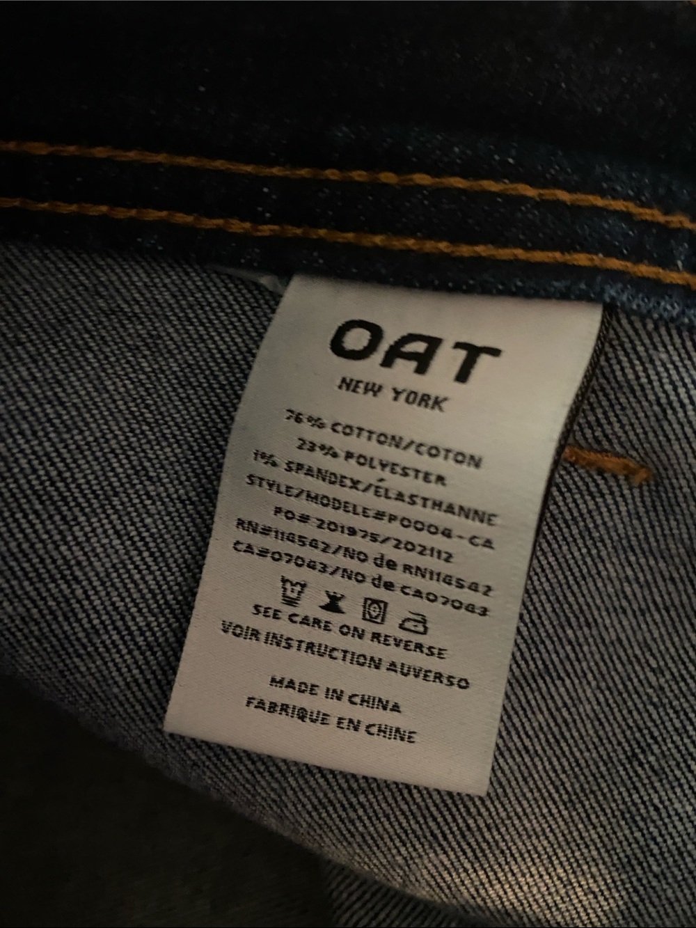 OAT New York jeans wide leg raw hem size 4/27 - Picture 4 of 6